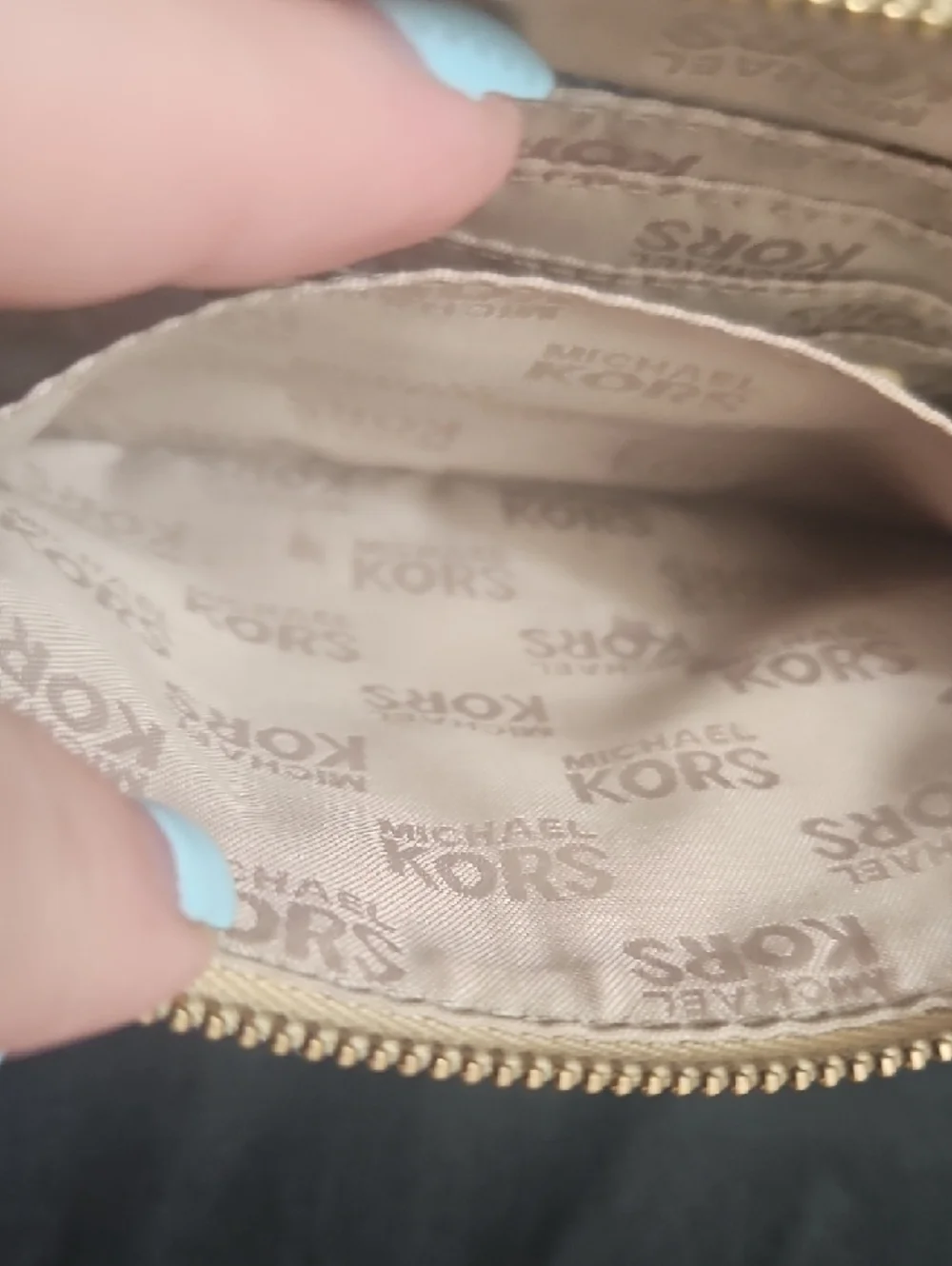 Michael Kors Metallic Gold Tote with Matching Wristlet